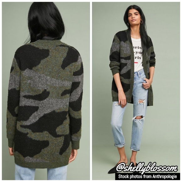 NWT Camo Cardigan by Moth - Picture 3 of 3